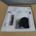 Dog Vacuum Grooming Kit for Shedding: Professional Hair Clippers Pet Groomer - Strong Suction Cleaner Deshedding Tool Fur Brush Attachment Trimmer for Home Cat (Pale White)