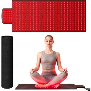 Red Light Therapy Mat for Body, 40" x 16.5" Full Body Blanket with 660nm & 850nm Dual Wavelength, Red Light Therapy Pad for Back Waist Shoulder Knee Joint, Gifts for Women Men