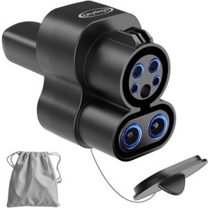 2 in 1 CCS & J1772 to Tesla Adapter, 250KW DC / 80A AC, CCS1 to NACS Charging Adapter, Only Fit for Tesla Model S/3/X/Y for Level 1, 2, 3 Charging Stations