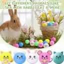 Soulchen 24 Pcs Easter Party Game Rabbit Bunny Table Tennis Balls Yellow Chicken Chickie Plastic Funny Table Tennis Stress Props 40 mm for Spring Playing Party Favors Gift Bag Filler(Easter Rabbit)