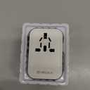 Universal Travel Adapter, International Travel Plug Adapter with 2 USB-C(PD 20W)  1 USB-A Ports, All in One Portable Adaptor, for USA, UK, EU, AU  224+ Countries (White) US