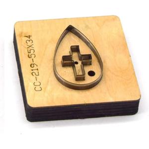 Gorgeous DIY Cross Earrings Cutting Die - Perfect for Card Board, Leather, PVC Crafts and DIY Projects (CC219 Wood)