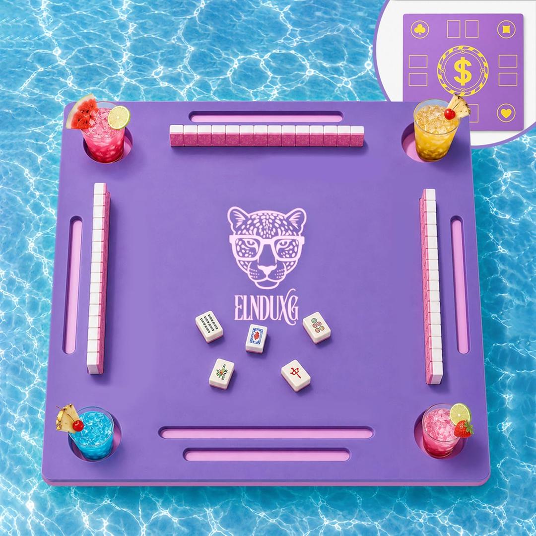 Floating Mahjong Table for Pool 32 in Double-Sided No Harsh Smell