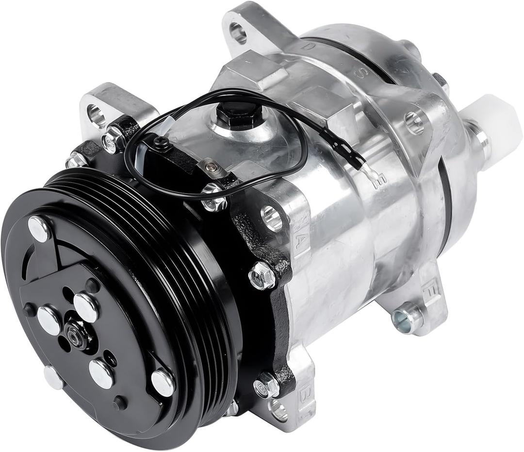 QP5H11-1812 Air Conditioning Compressor Replacement for Bobcat T550 T595 T630 T650 S595 S550 S590 S630 E32 E35 E42 E50 2016-2020 4-Grooves A/C Compressor Set Vahaha