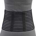 OTC Lumbosacral Support, 7-inch Lower Back, Lightweight Compression, Elastic, Black, X-Large