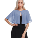 Women's Soft Chiffon Capelets Shawls and Wraps for Evening Wedding Cape Bole Cover Up