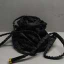 Non-Expandable Garden Hose 100feet, Flexible Water Hose with 10 Function Hose Nozzle, Lightweight, Tangle Free, Rust Proof for Yard (Black)