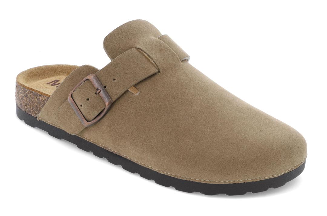 MIA Women's Carin Closed Toe Buckle Clogs, Taupe, Size 7