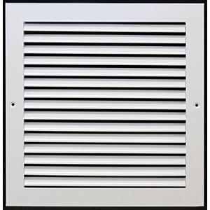 HVAC Premium 20" X 20" Aluminum Return Grille - Easy Air Flow - Linear Bar Grilles [Outer Dimensions: 21.875"w X 21.875"h]