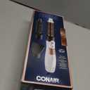 Conair Double Ceramic 3-in-1 Hot Air Brush, Interchangeable Attachments: 1-Inch Thermal Brush, -Inch Boar and Nylon Bristle Brush, and Concentrator, Voluminous Curls & Straight Styles, White