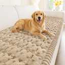Smiry Non Slip Couch Covers for Dogs, Scratch Resistant Pet Sofa Protector, Machine Washable Soft Fuzzy Thick Furniture Cover for Sofa Loveseat Sectional Large Dogs (Khaki, 27.6" x 47")
