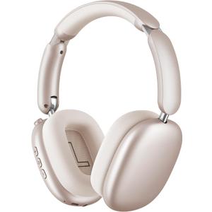 Wentronic Y02 Active Noise Cancelling Headphones,60H Battery,5 EQ Music Modes, Hi-Res Audio, Deep Bass, Foldable Wireless Over Ear Bluetooth 5.4 Headset, Breathable Leather Earpads (Starlight)