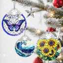 Christmas Ornaments: Stained Glass Ornament, Christmas Tree Ornament, Hanging Ornaments for Home Decor & Xmas Tree Decorations  Exquisite Holiday Decor, Gifts & Holiday Present - Butterfly