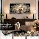 HANGYUEACE Large Tree of Life Canvas Wall Art, 48"L x 24"W