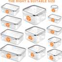 52 PCS Food Storage Containers with Lids Airtight (26 Containers & 26 Lids), Plastic Storage Meal Prep Container-Stackable 100% Leakproof & BPA-Free Organization and Storage Set, Lunch Containers