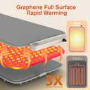 Food Warming Mat, Electric Buffet Warmer with 6 Temp & 6H Timer, Rapid Even Heating for Plates & Entrees, Roll-Up Heat Insulating Pad Protects Countertops, for Parties, Holiday Gatherings