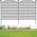 10 Panels Decorative Garden Fence - 32 in (H) x 23.6 ft (L) No Dig Dog Fence Outdoor for Yard, Rustproof Tall Garden Fencecing Panels, Animal Barrier Suitable for Yard Border, Patio, and Outdoor Use