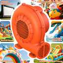 Bounce House Blower, 550W Inflatable Air Blower with High Airflow Quick Inflation for Bouncy Castle Inflatable Water Slide Decorations, Orange