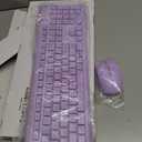 Wireless Keyboard and Mouse Combo, Full Size Silent Ergonomic Keyboard and Mouse, Long Battery Life, Optical Mouse, 2.4G Lag-Free Cordless Mice Keyboard for Computer, Mac, Laptop, PC, Windows(Purple)