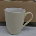 GBHOME 16 OZ Large Porcelain Coffee Mugs Set of 6, Light Weight Ceramic Coffee Cups Set for Cappuccino,Latte,Cocoa, Dishwasher & Microwave Safe, Beige (Vanilla)