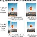 JCJMY 22x30 Picture Frame with 18x24 Mat, Display Photo 18x24 with Mat or 22 x 30 Without Mat, Wall Hanging Large 22 by 30 Poster Frame with Plexiglass, White
