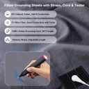 Grounding Sheets: Earthing Bed Sheets with Adjustable Straps -Conductive Silver Fiber Grounded Sheets for Sleep -Grounding Mat for Bed with Cord and Tester (Gray,82x21)