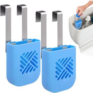 moonoom 2Pcs Toilet Tank Cleaning Tablet Holder,3.7'' x 2.9'' x 0.7'' Toilet Tank Bleach Tablet Bracket, Hanging Toilets Bowl Cleaner Carrier for Preventing Dissolved Residue From Polluting Water Tank