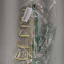 2pcs Mug Organizer for Kitchen Cabinets, Under-Shelf Coffee Cup Mug Rack with 6 Hooks, Fit for 1.1 Inch Thickness Shelf or Less, Suitable for Holder Hanger for Cups/Keys Storage/Scarf Gold