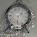 MACVAD Vintage Black Table Clock on Stand, Decorative Desk and Shelf Clock, Rustic Mantel Clock Farmhouse Clock Non-Ticking