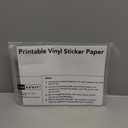 20 PCS Sticker Paper for Inkjet Printer, Printable Vinyl Sticker Paper Dries Quickly Vivid Colors, 8.5"x11" Tear Resistant Printable Vinyl, Glossy White, Inkjet & Laser Printer