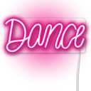 Pink Dance LED Sign | Neon Sign for Bedroom Wall Decor or Desk | USB Powered Light Up Acrylic Neon Sign for Bedroom, Kids Room, Bar, Party, Wedding | Size 4.9 x 11.5 inches