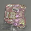 Hiroyuki Iridescent Makeup Bag, 14 inches Cosmetic Bag, Large Capacity Travel-Friendly Pouch (plain, pink)