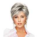 GABOR Hope Textured Layered Short Hair Wig by Hairuwear, Average Cap, Light Grey