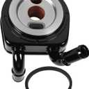 Engine Oil Cooler Assembly Compatible with Dodge Grand Caravan, Compatible with Town & Country, 3.3L / 3.8L V6 2001-2010 Engine Aftermarket Replacement Part # 4694338AD 4694338AC