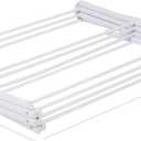 Amazon Basics Foldable Portable Clothes Drying Rack for Indoor Air Drying, Collapsible Design, 14.5" D x 29.5" W x 41.8" H, White