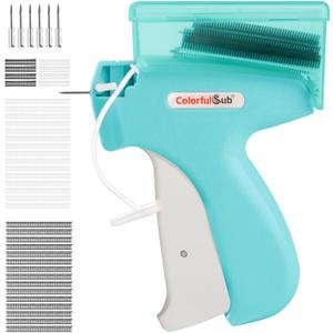 Stitch gun for clothes, Handheld quick stitch sewing gun clothing fixer with storage box, Tagging gun for clothing sewing kit includes 6 needles and 3000 fasteners (Blue)