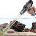 VIPASKA Electric Aquarium Gravel Cleaner Kit with High Pressure Strong Suction, 6-in-1 Multifunction Fish Tank Vacuum Cleaner and Water Changer for Aquarium, Gravel Vacuum with Sand Filter Tools (Solid Black)