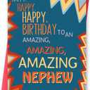 7 x Missonemi Nephew Birthday Card | Funny Birthday Gifts for Nephews from Aunt Uncle, 5x7 inches