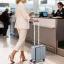 Hanke 16 Inch Small Carry On Luggage, Top Opening Aluminum Frame Suitcase
