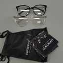 Gaoye Blue Light Blocking Glasses Women/Men, Fashion Cat Eye Fake Eyeglasses UV Ray Filter Computer Gaming Glasses (Black+Transparent)