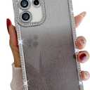 YTanazing Luxury Electroplated Liquid Flowing Gradient Glitter Quicksand Butterfly Clear Shockproof Protective Cover Phone Case for S25 Ultra (Silver-Glitter, Samsung Galaxy S25 Ultra)