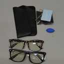 livho High Tech Blue Light Glasses - Advanced 99% Blue Light Blocking Computer Glasses - Anti Eyestrain & UV Glare Protection (*B2 Matte Black+leopard)