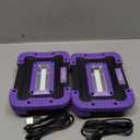 Rechargeable Black Light, Battery Powered Blacklight, Cordless 395nm Ultraviolet Flood Light for Neon Glow Party,Halloween,Body Painting,2 Packs