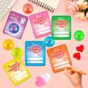 Valentines Day Gifts for Kids, 30 Pack Valentines Cards for Kids with Stress Balls Stretchy Squeeze Squishy Fidget Toys, Classroom School Exchange Prize Valentine's Party Favor Goodie Bag Stuffers
