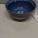 Bosmarlin Small Ceramic Dessert Bowls, 16 Oz, Set of 6, Dishwasher and Microwave Safe, For Cereal, Ice Cream, Soup, Salad, Rice (Deep blue, 16 Oz)