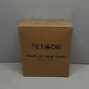 PETICON Waterproof Front Seat Car Cover 2 Pack, Full Protection Dog Car Seat Cover with Side Flaps, Nonslip Scratchproof Captain Chair Seat Cover Fits for Cars, Trucks, SUVs, Jeep, Black