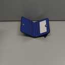 Toughergun Womens Small Slim Leather Wallet with RFID Protection, Compact Bifold Mini Purse with Clear ID Window (CH Deep Blue)