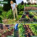 Small Garden Hoe with 71" Long Handle, L Shaped Gardening Weeding Tools with Three-Sided Sharp Blades, Hula Garden Hoe, Lightweight Weed Puller Tool for Trenching, Weeding, Loosening, Crack Weeder