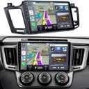 Car Radio Stereo for Toyota RAV4 2013-2018: 8-Core 4GB+64GB 10.2 Inch Touchscreen Android 15 Head Unit with Wireless Carplay Android Auto Bluetooth GPS Navigation 5G WiFi