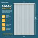 Ceiling Mounted Rollup Bathroom Shower Curtain/Liner 56" Base Up to 95" Long - Use for 9' Ceilings Waterproof PEVA Plastic Shower Curtains for Bathroom No Rod, Hooks or Rings (Stripe)
